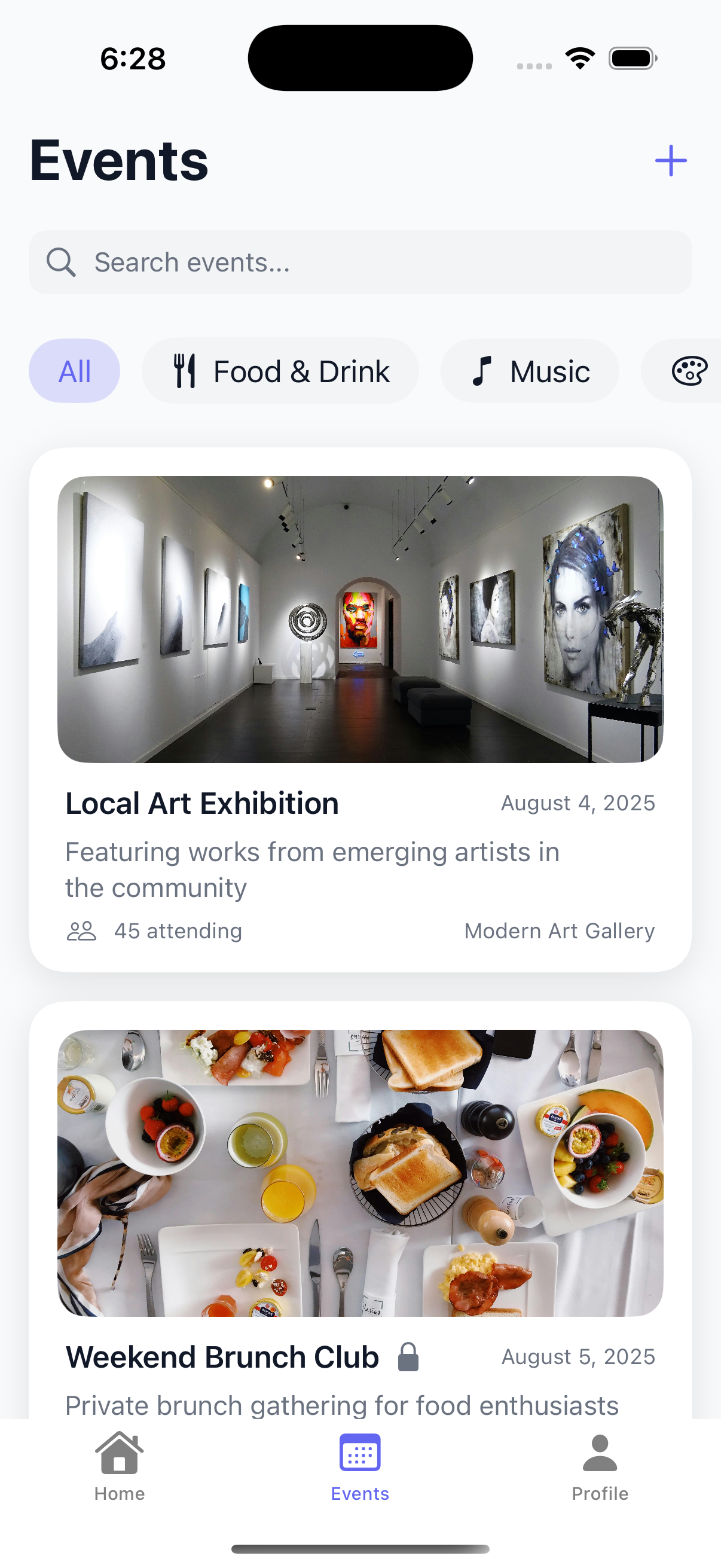 LocalLoop Events View